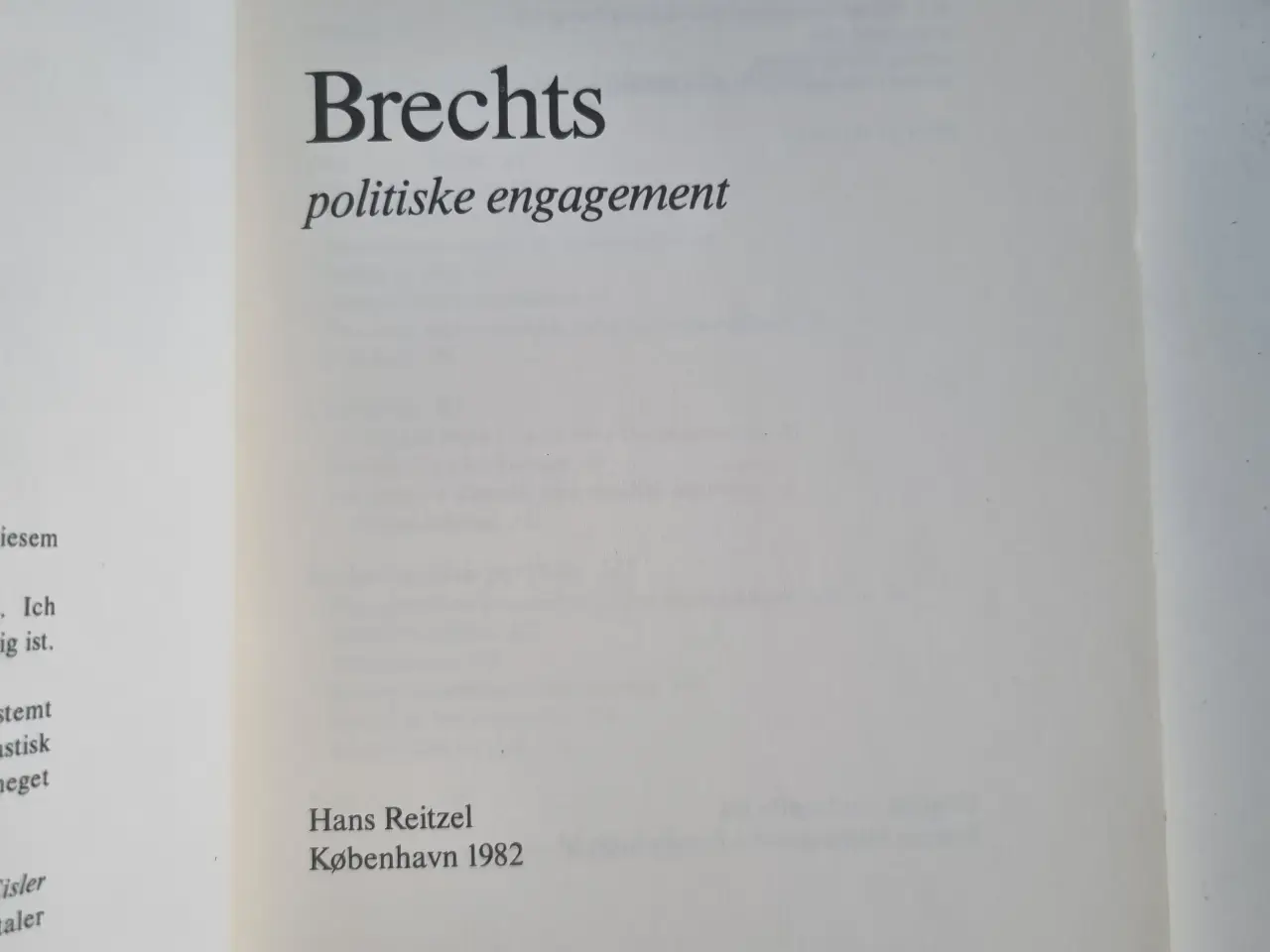 Billede 3 - J. William Saxtorph: Brechts politiske engagement