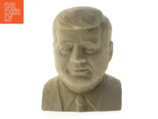 Buste af John F. Kennedy sparebøsse (str. 17x13 cm)