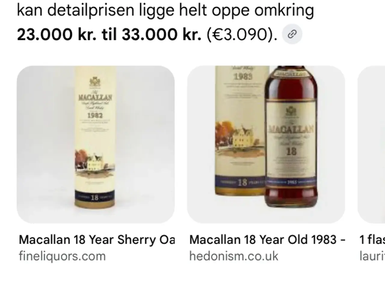 Billede 4 - Sjælden Macallan 18 års 1982 single malt whisky 