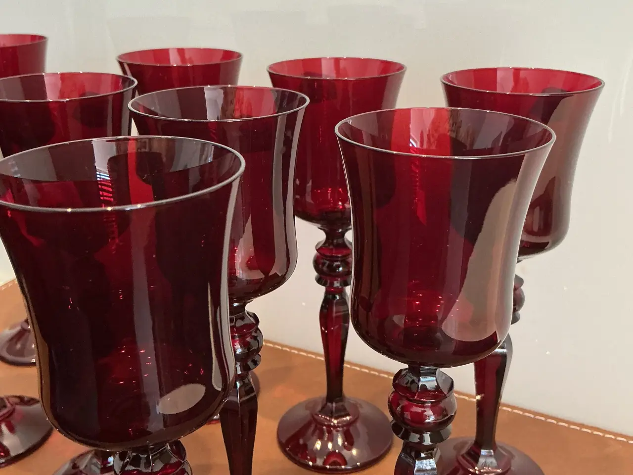 Billede 7 - Rubinrøde krystal glas 