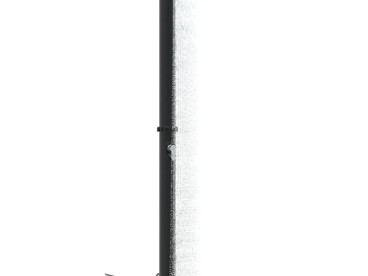 Billede 3 - Udendørs solbruser Sort 217 cm PVC og aluminium