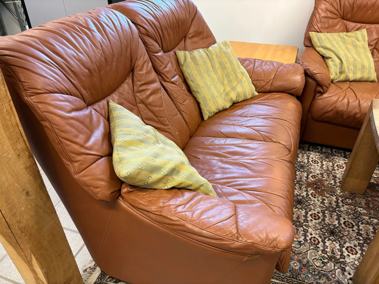 Billede 2 - Sofagruppe med bord i eg