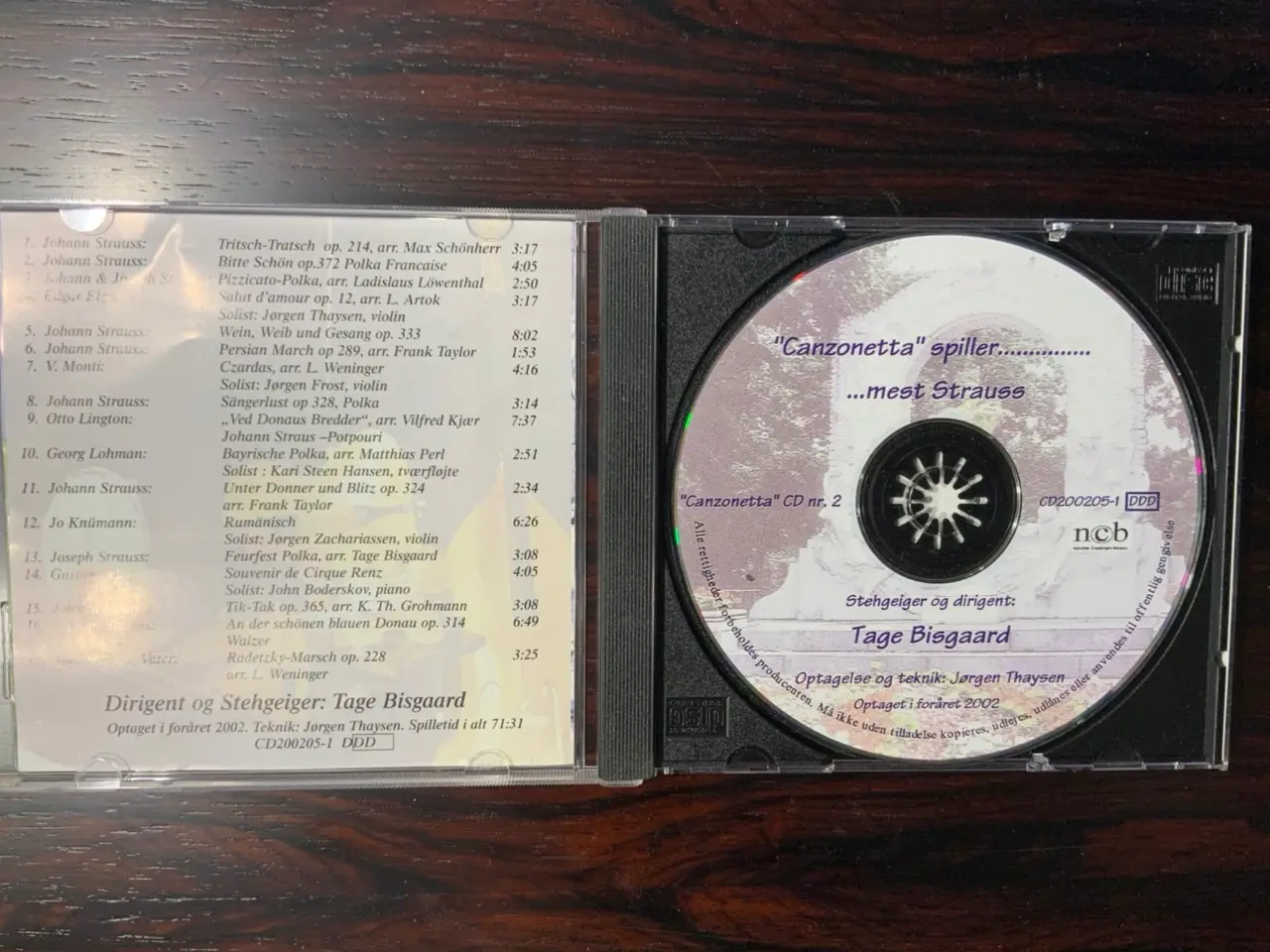 Billede 3 - CD - Tage Bisgaard: Canzonetta SpillerMest Strauss