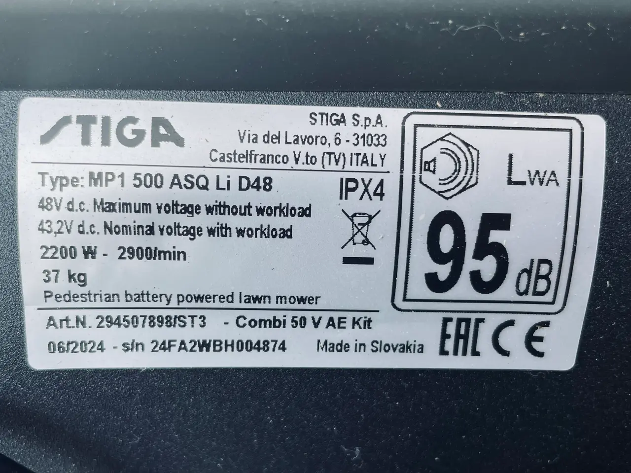 Billede 3 - STIGA Combi 50 V AE – inkl. 2 x E475 batterier og