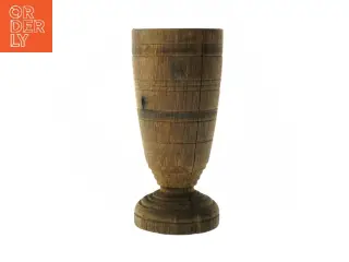 Antik Træ Vase Lysestage (str. 21 x 10 cm)