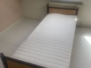 To enkeltmandssenge i teaktræ