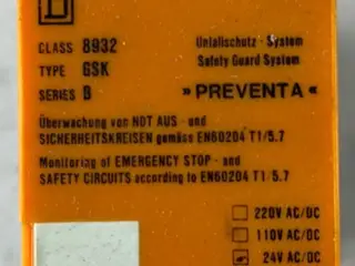 Square D Preventa GSK sikkerhedsrelæ 24V AC/DC B