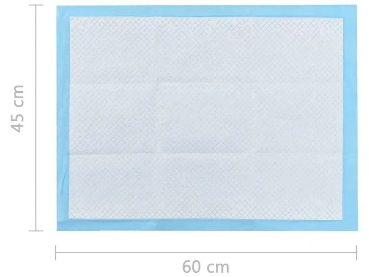 Billede 9 - Hvalpeunderlag 100 stk. 60 x 45 cm - blå/hvid
