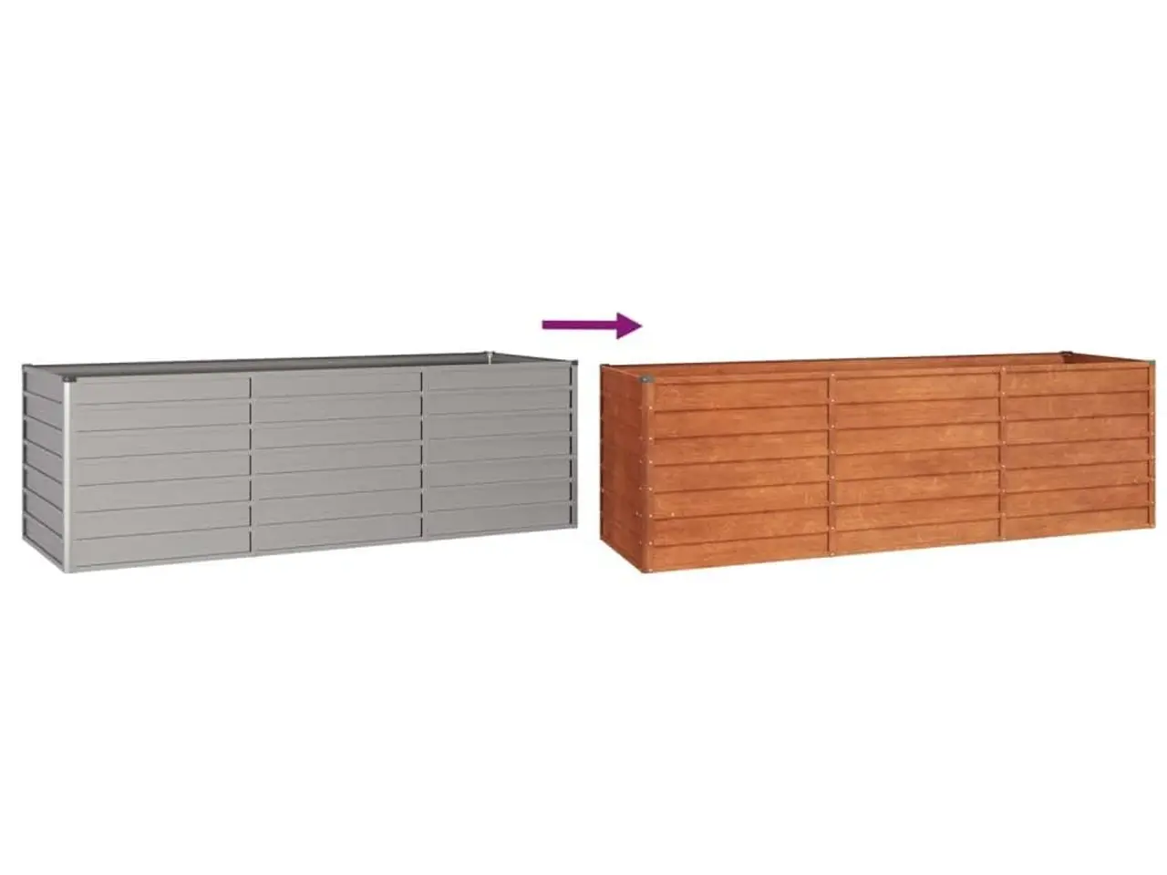 Billede 6 - Højbed 240x80x77 cm cortenstål rustfarvet