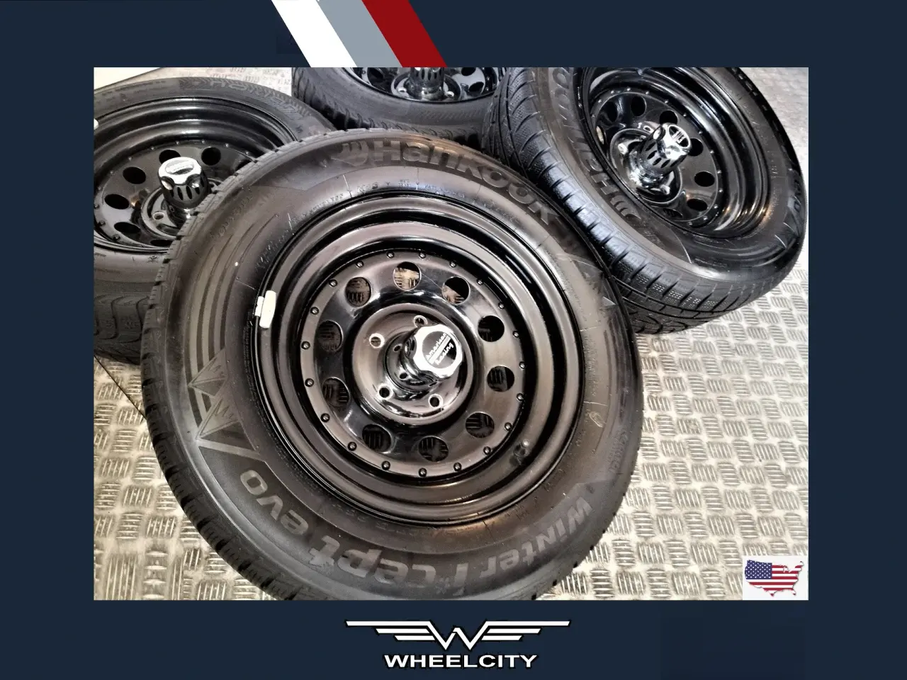 Billede 1 - 5x114,3 15" Black American Racing Wheels