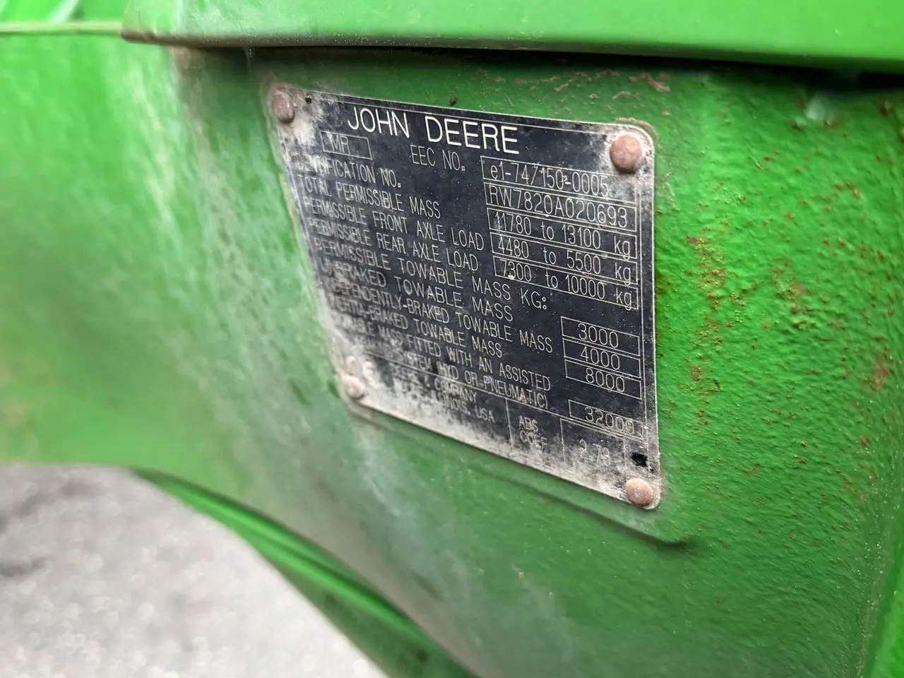 Billede 11 - John Deere 7820 Fin brugt traktor med Hitchkrog, TLS affjedret foraksel mm