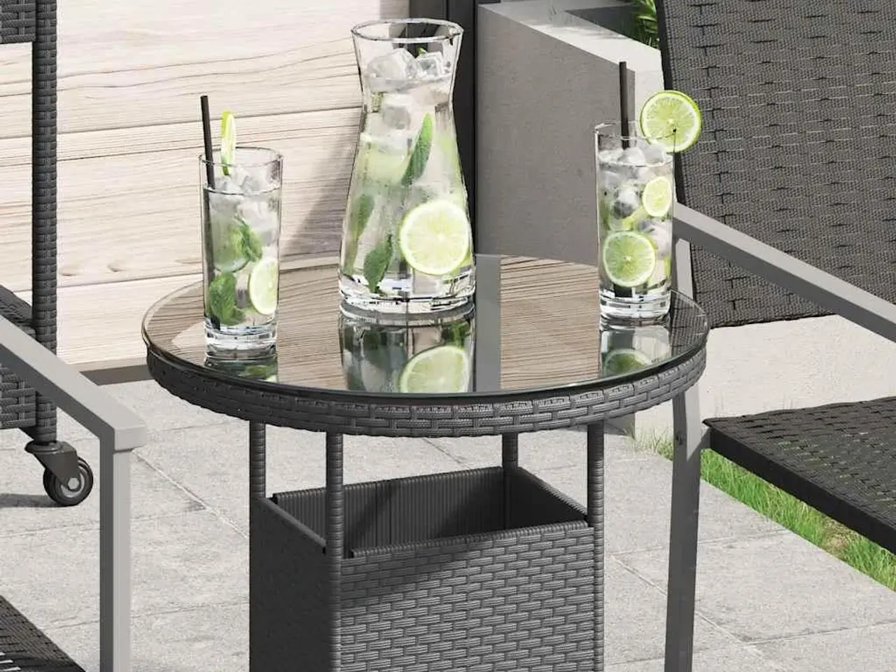 Billede 1 - Rund bordplade i hærdet glas - Ø 40 cm, transparent