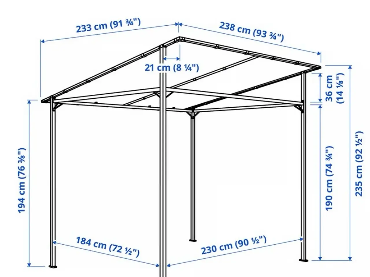 Billede 2 - Pavillon /pergola (Ikea Gunnön)