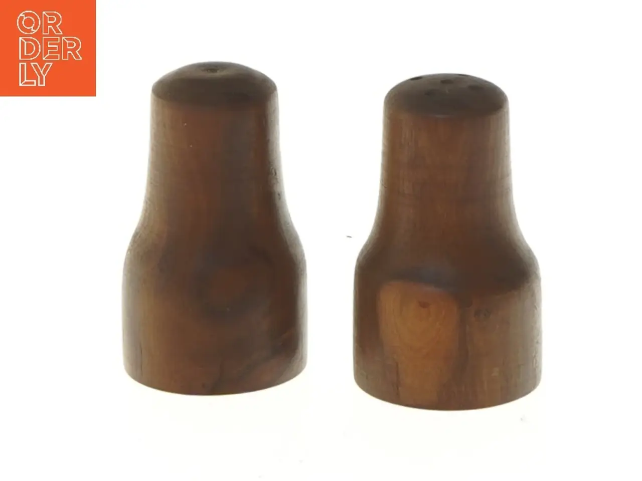 Billede 1 - Sæt med salt- og peberbøsser i teak (str. 7x4,5 cm)