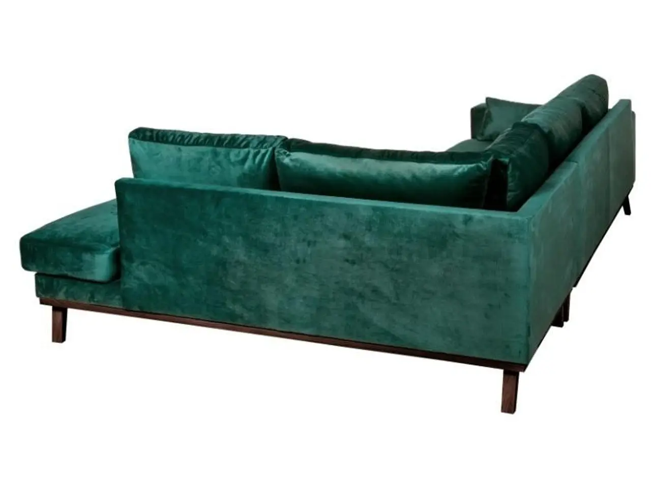 Billede 4 - Simone hjørnesofa med åben ende - højrevendt, grøn velour