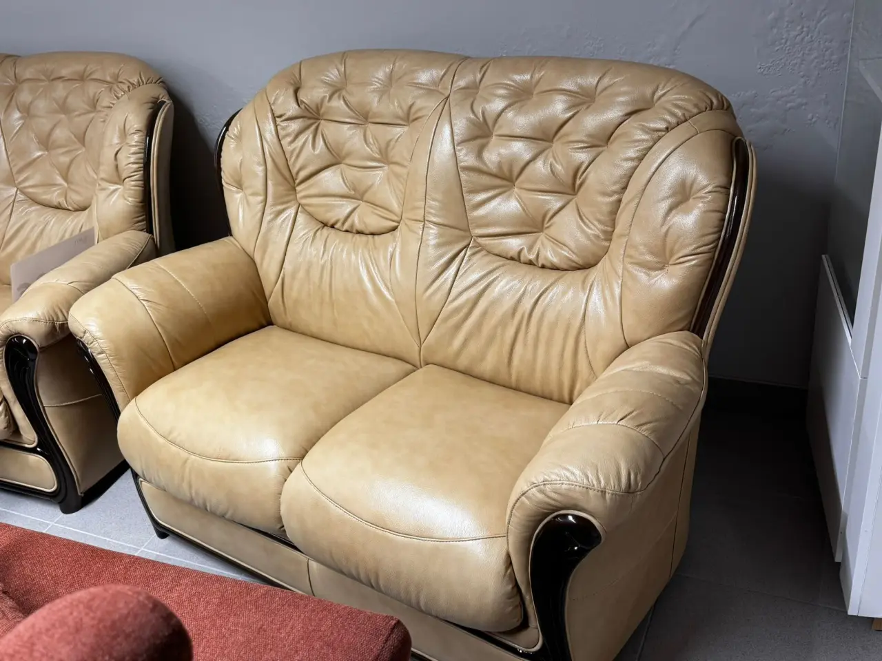 Billede 4 - Lædersofa sæt beige