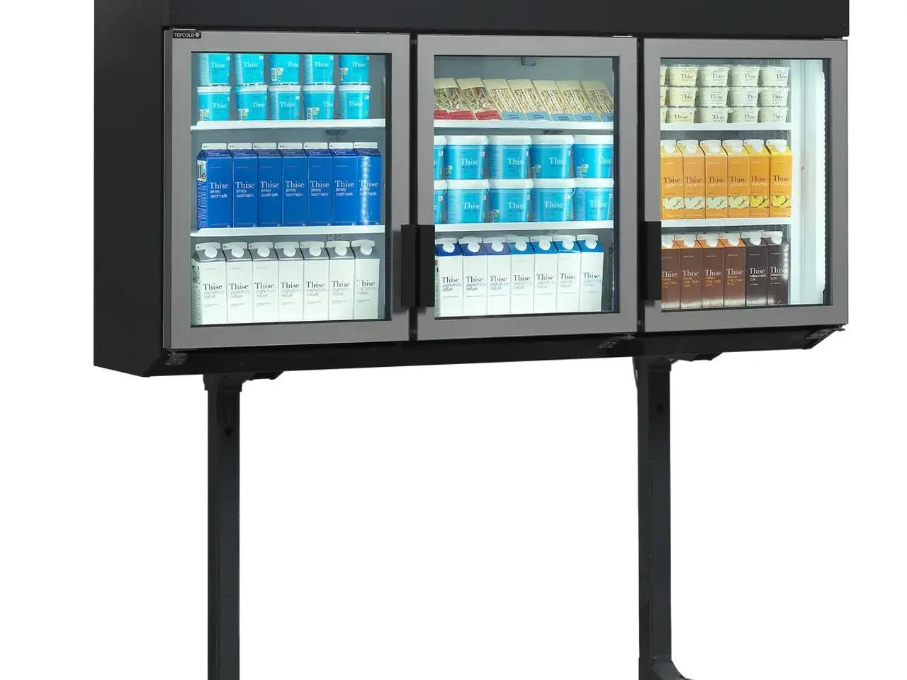 Billede 2 - Tefcold sort 3 døre vægfryser/køler – MTF210B VS
