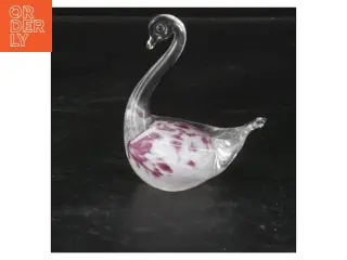 Glasfigur af svane (str. 8x7 cm)