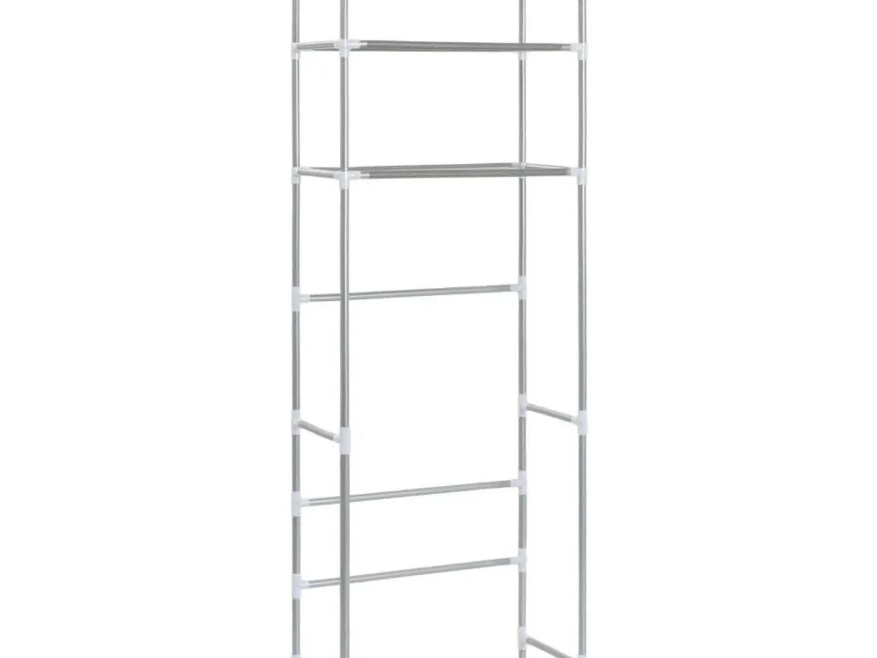 Billede 4 - Opbevaringsstativ med 3 hylder 53x28x169 cm sølvfarvet