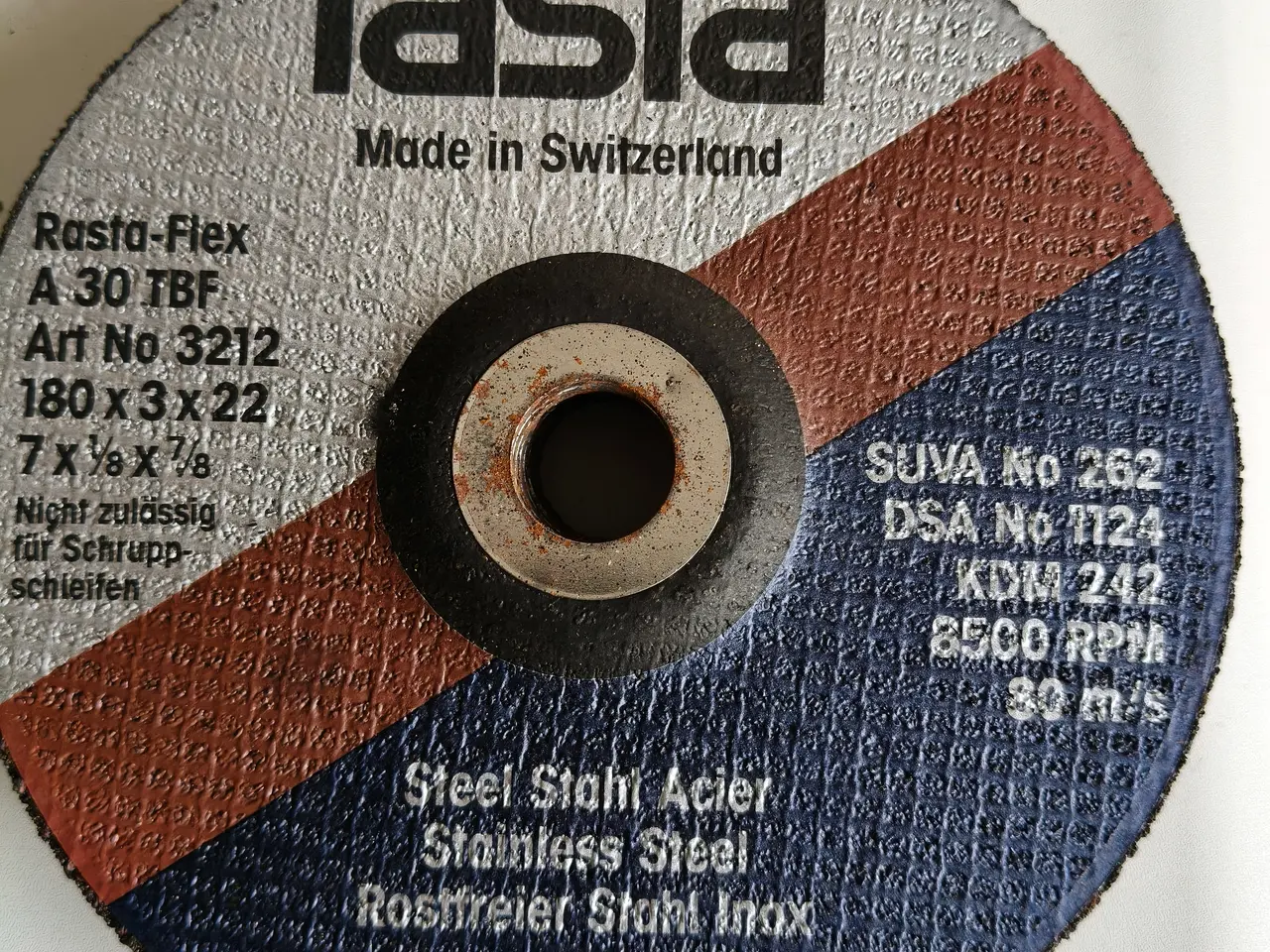Billede 1 - Skæreskiver 180 mm til rustfri og stål 10 stk 