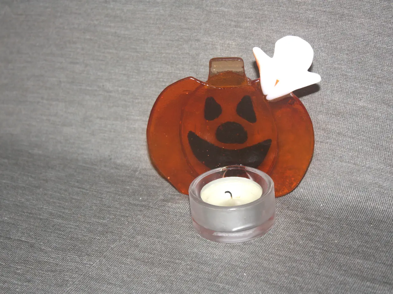 Billede 2 - Glas Fyrfadsstager halloween højde 11 cm