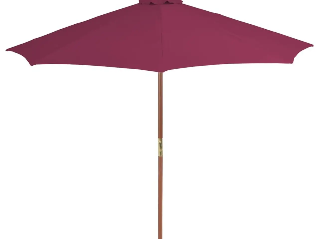 Billede 2 - Parasol 300 cm træstang bordeauxrød