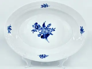 Blå Blomst Flettet Ovalt Fad nr. 10-8016. sortering 1