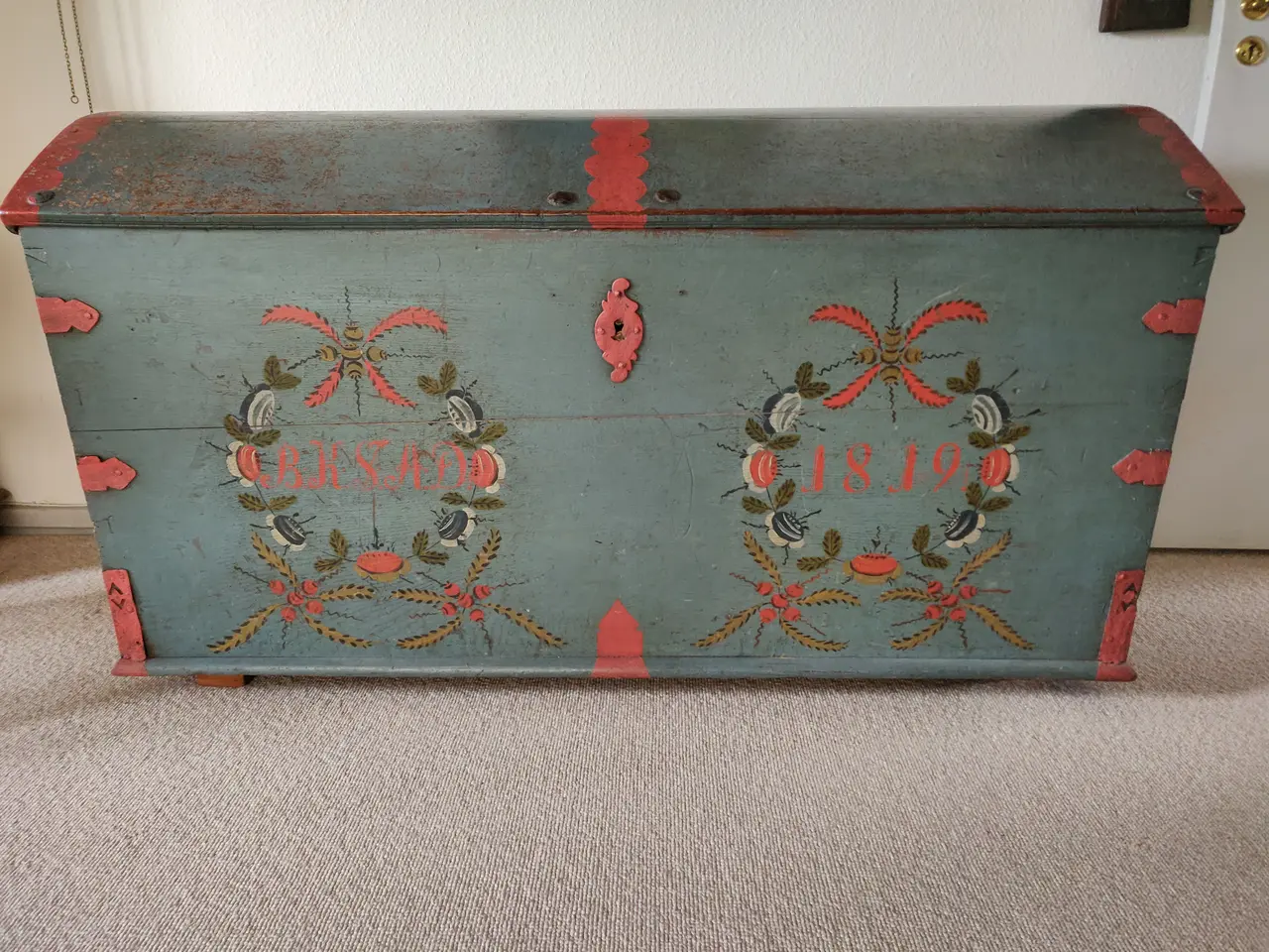 Billede 1 - Brudekiste fra 1819 original stand