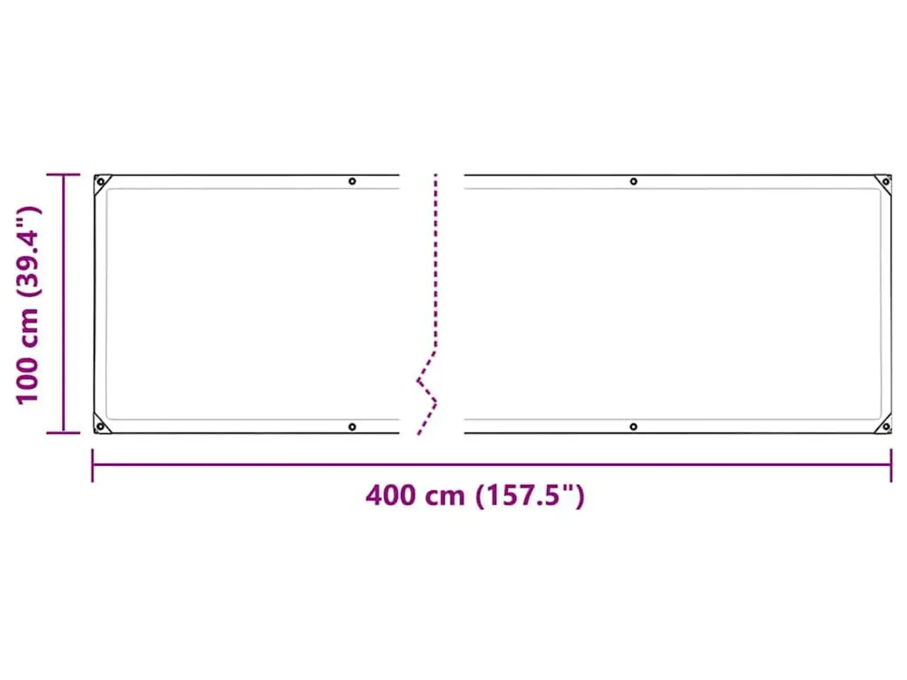 Billede 10 - Klar presenning med øjer 1 x 4 m