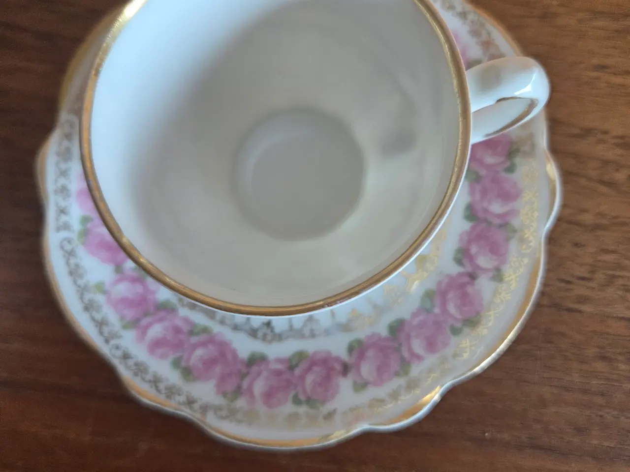 Billede 7 - Kaffesæt i porcelæn – 2 kopper og sukkerskål