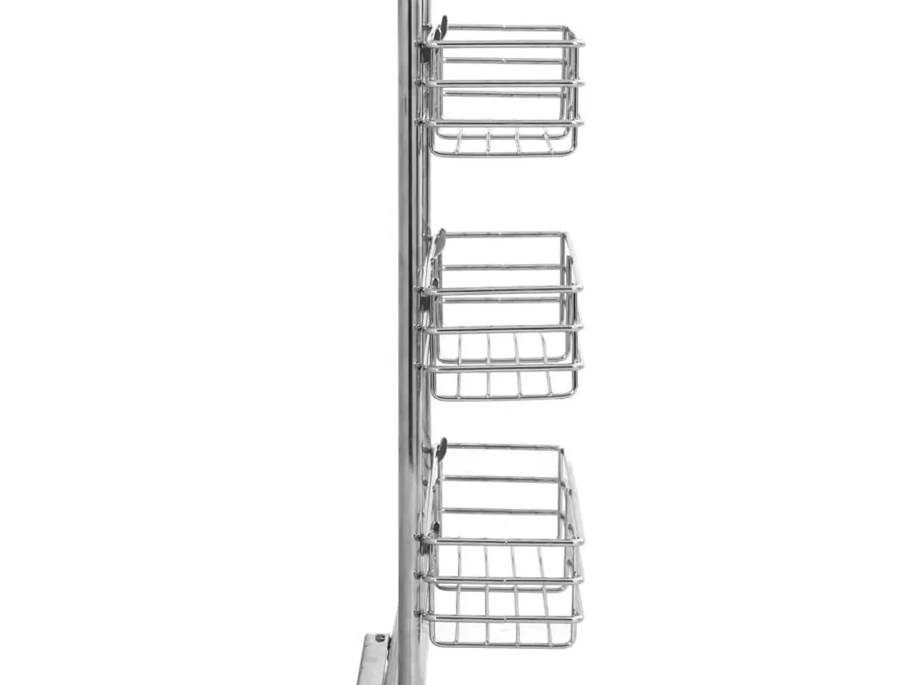 Billede 6 - Udtrækskurv til køkkenskab - 3 lag, 47 × 15,5 × 55,5 cm, sølv