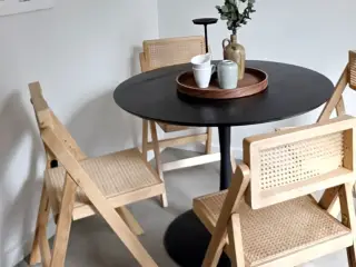 Spisebord Ø100 sort finer og metal HouseNordic