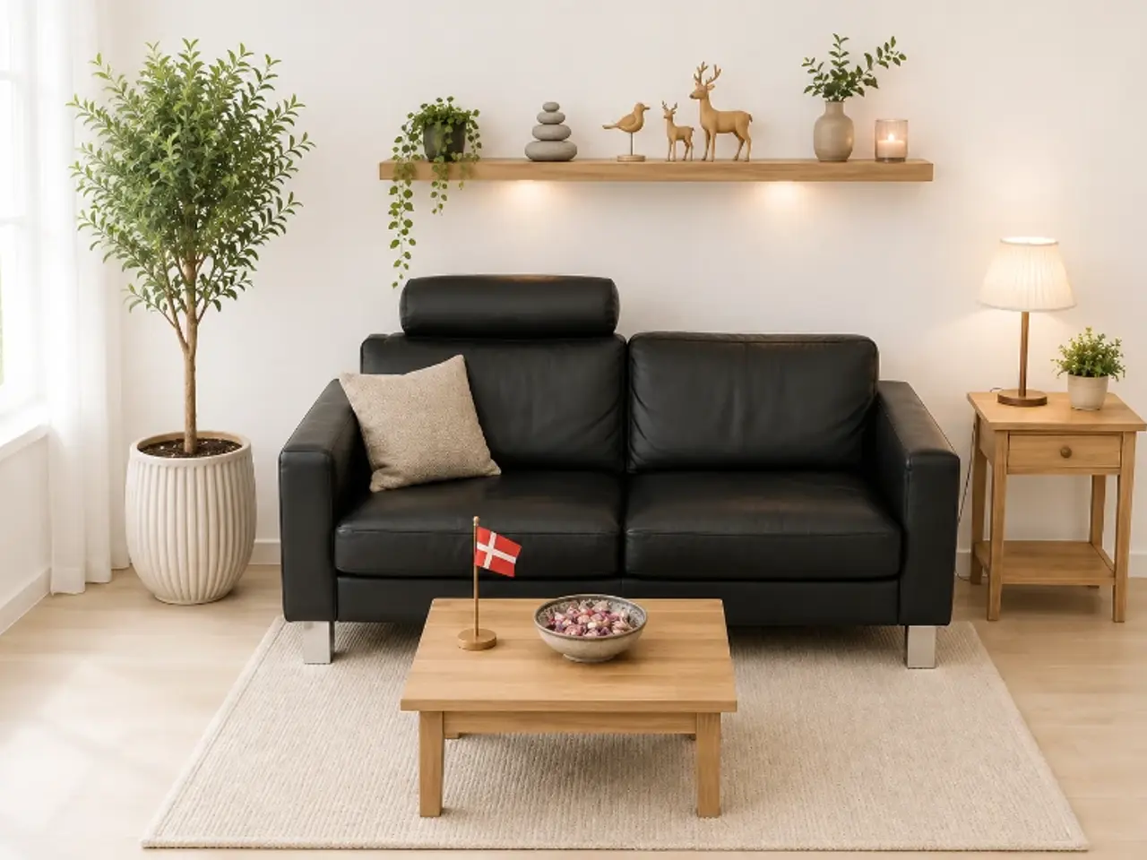 Billede 1 - Mogens Hansen MH321 2 Pers.Sofa i sort premium .