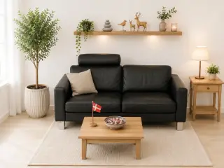 Mogens Hansen MH321 2 Pers.Sofa i sort premium .