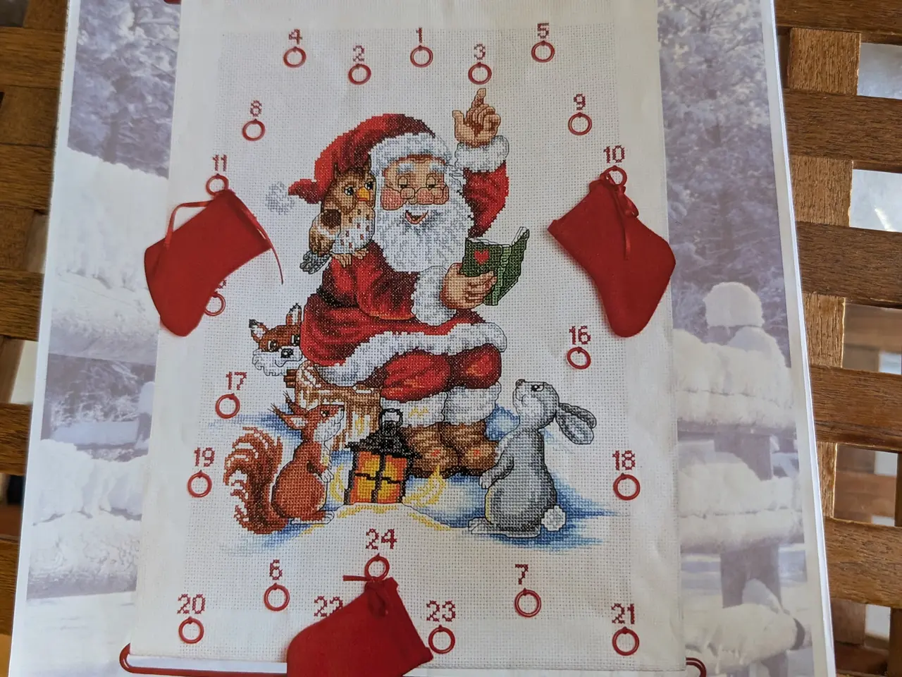 Billede 1 - Permin mønster broderi til julekalender