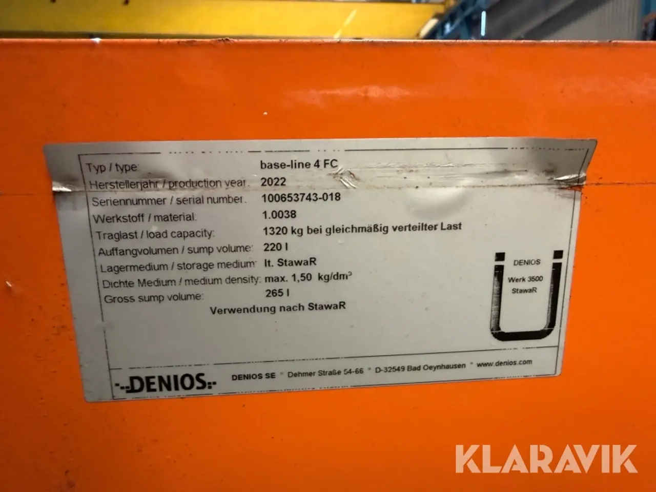 Billede 10 - Opsamlingskar / spildbakke Denios Classic-line 4 FC