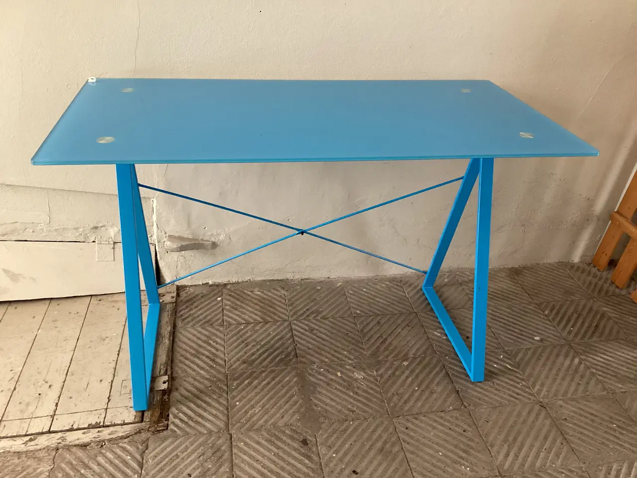 Billede 2 - Bord med glasplade og stålben