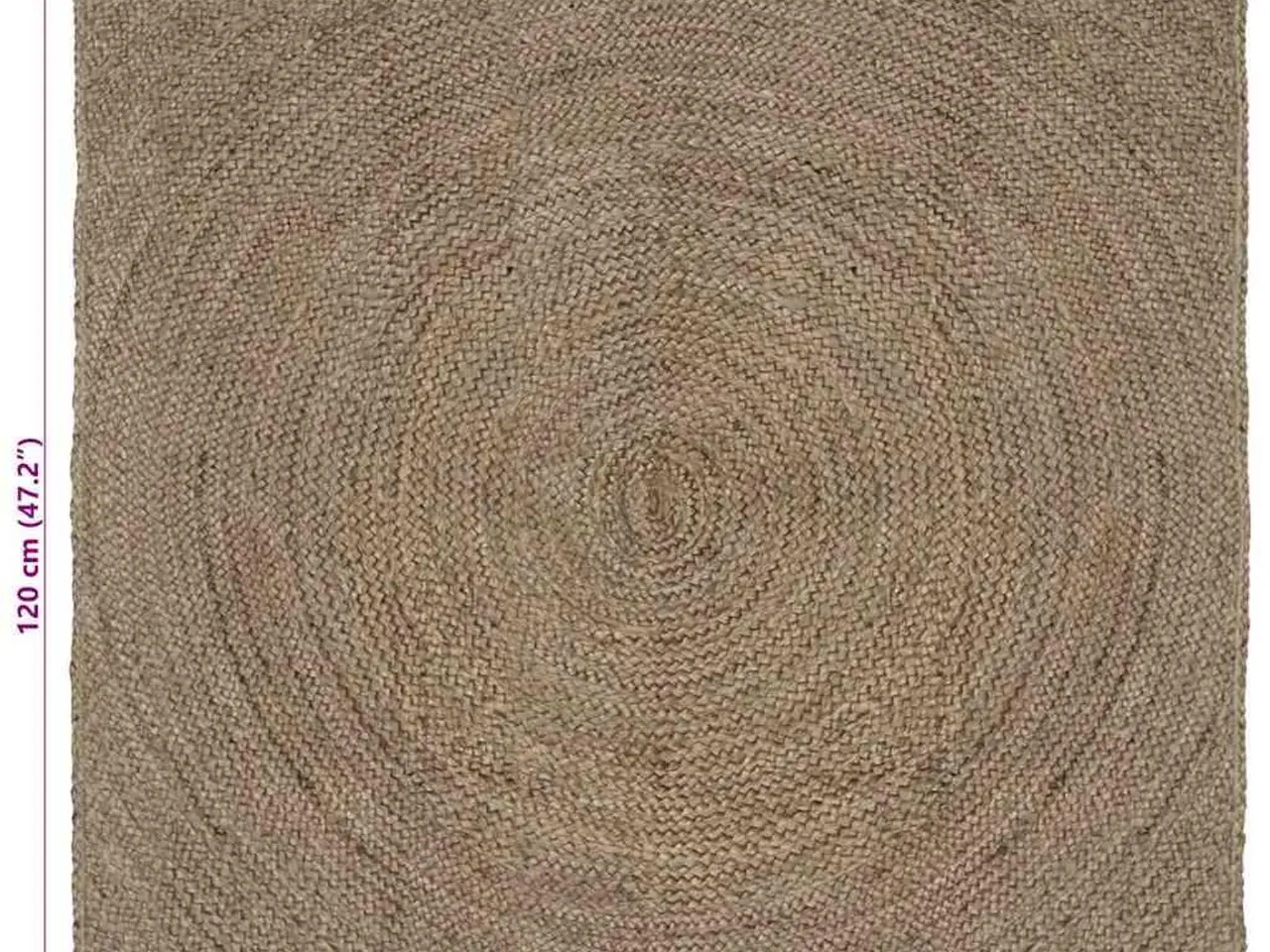 Billede 7 - Områdetæppe i jute - grå 120 × 120 cm, håndvævet