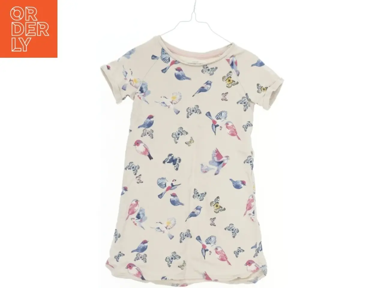Billede 1 - Kjole med fugle og sommerfugle mønster fra H&M (str. 110)