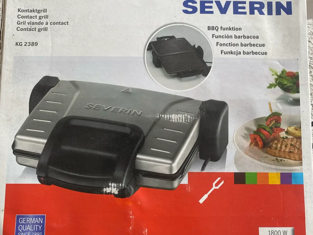 Billede 1 - Salg af Severin Kontaktgrill (1800W)