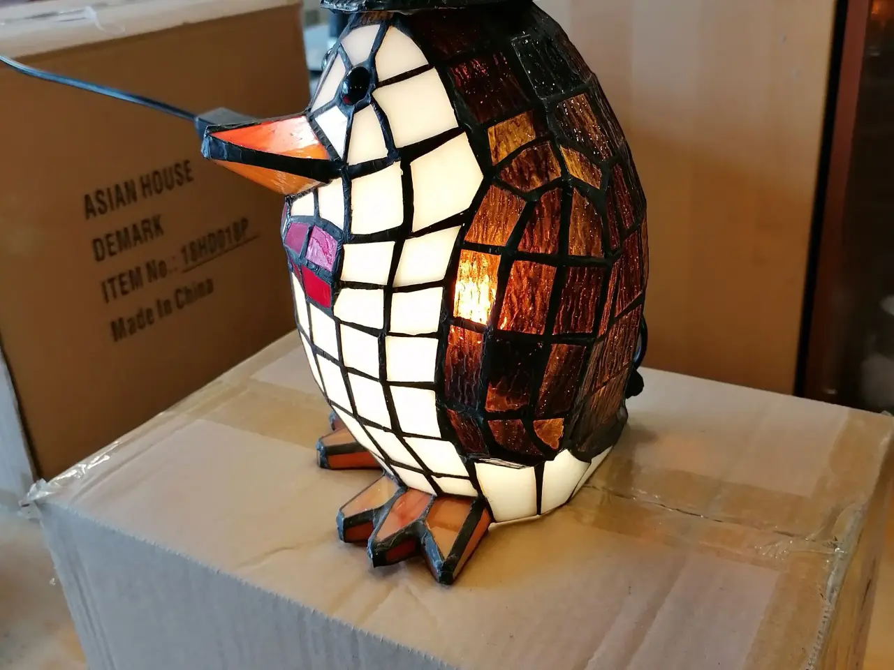 Billede 2 - Tiffany Pingvin lampe