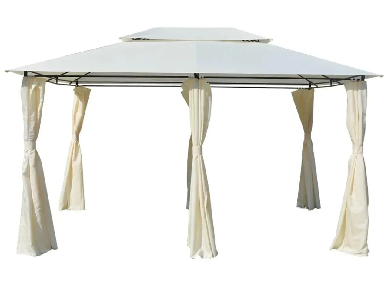 Billede 1 - Havepavillon med gardiner 4 x 3 m - hvid