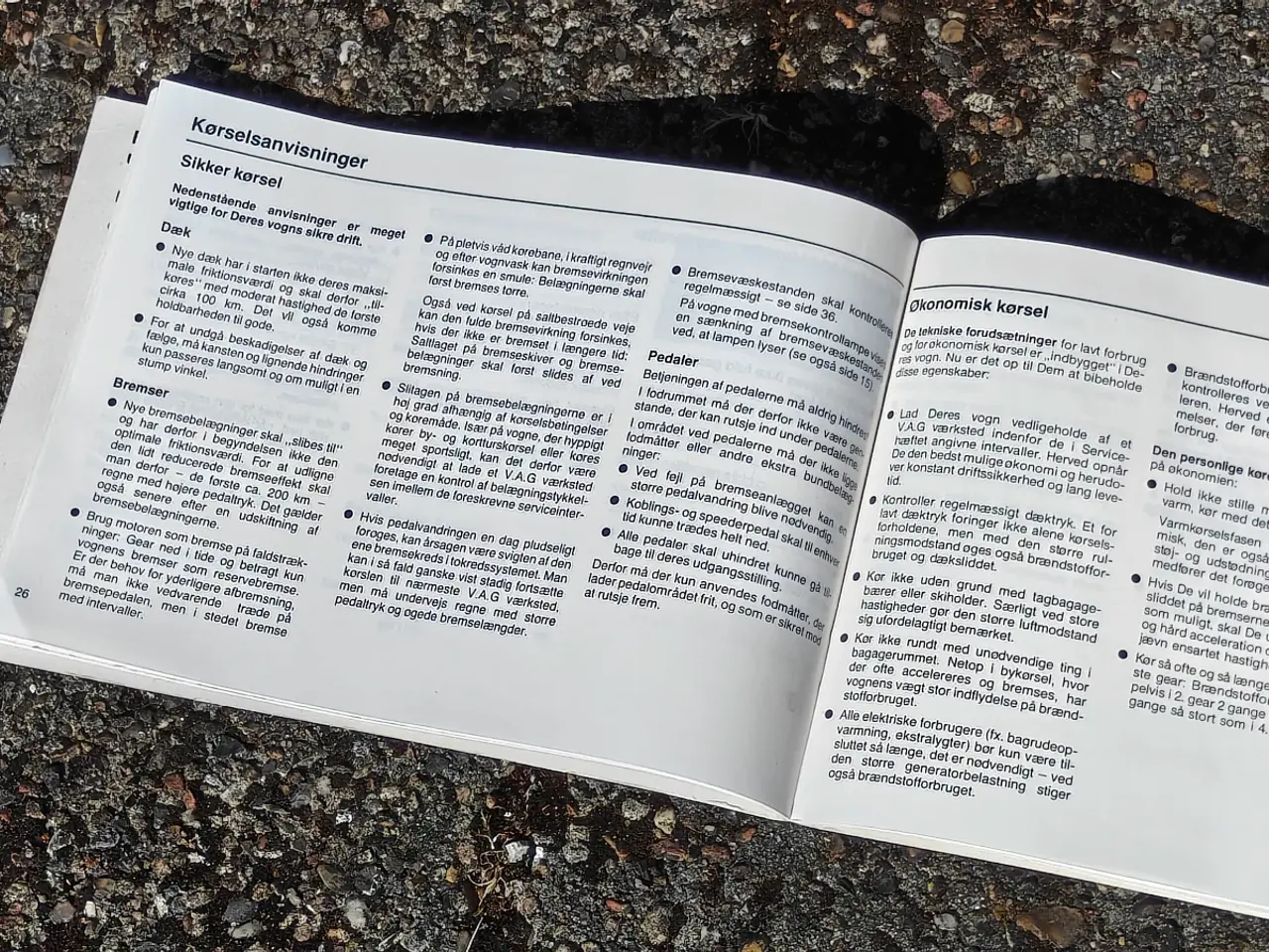 Billede 5 - VW Polo Instruktionsbog. Dansk
