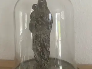 * Jomfru Maria og Jesusbarnet - i ovalt glasmontre