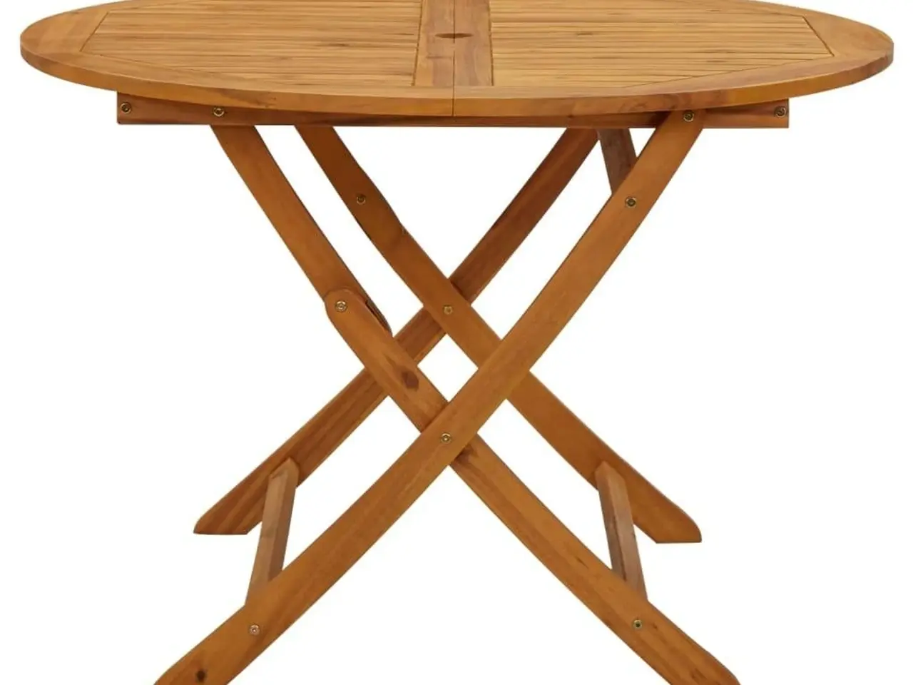 Billede 3 - Foldbart havebord i massivt akacietræ - 110 cm