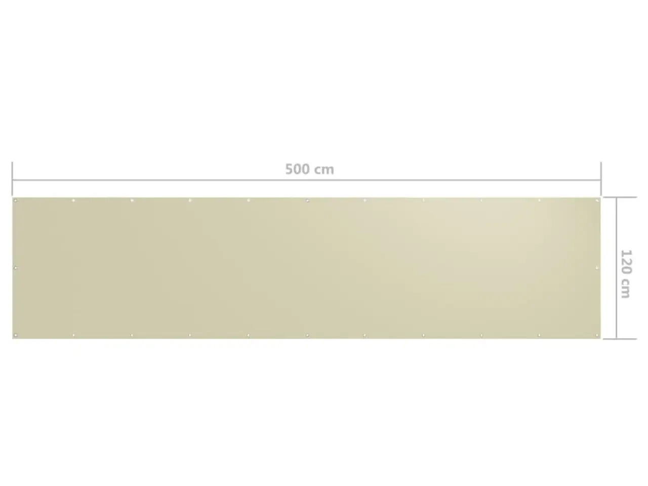 Billede 5 - Altanafskærmning 120 x 500 cm - cremefarvet