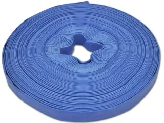 Flad slange 50 m 1" PVC til transport af vand