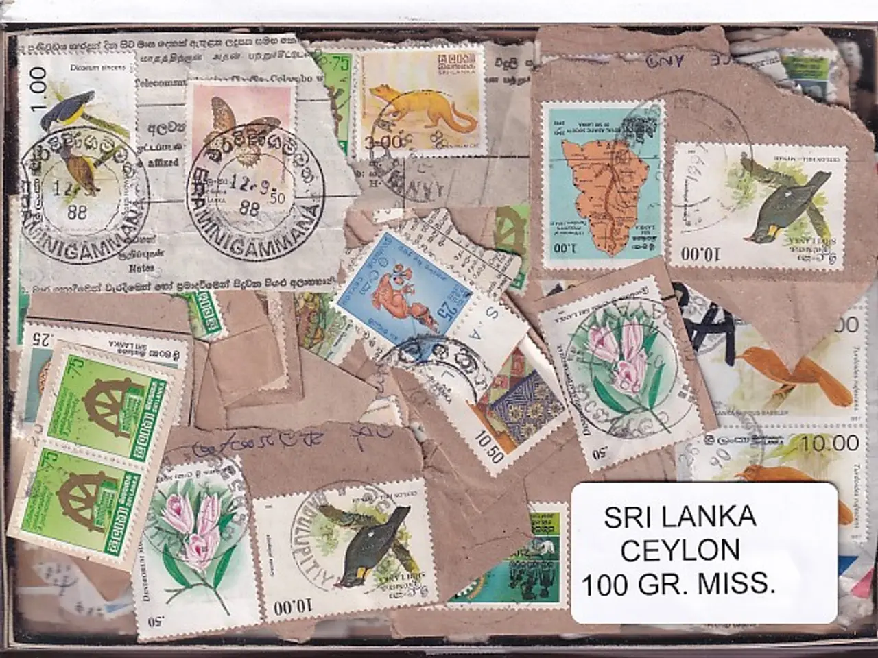 Billede 1 - Sri Lanka/Ceylon 100 g. Brevvare