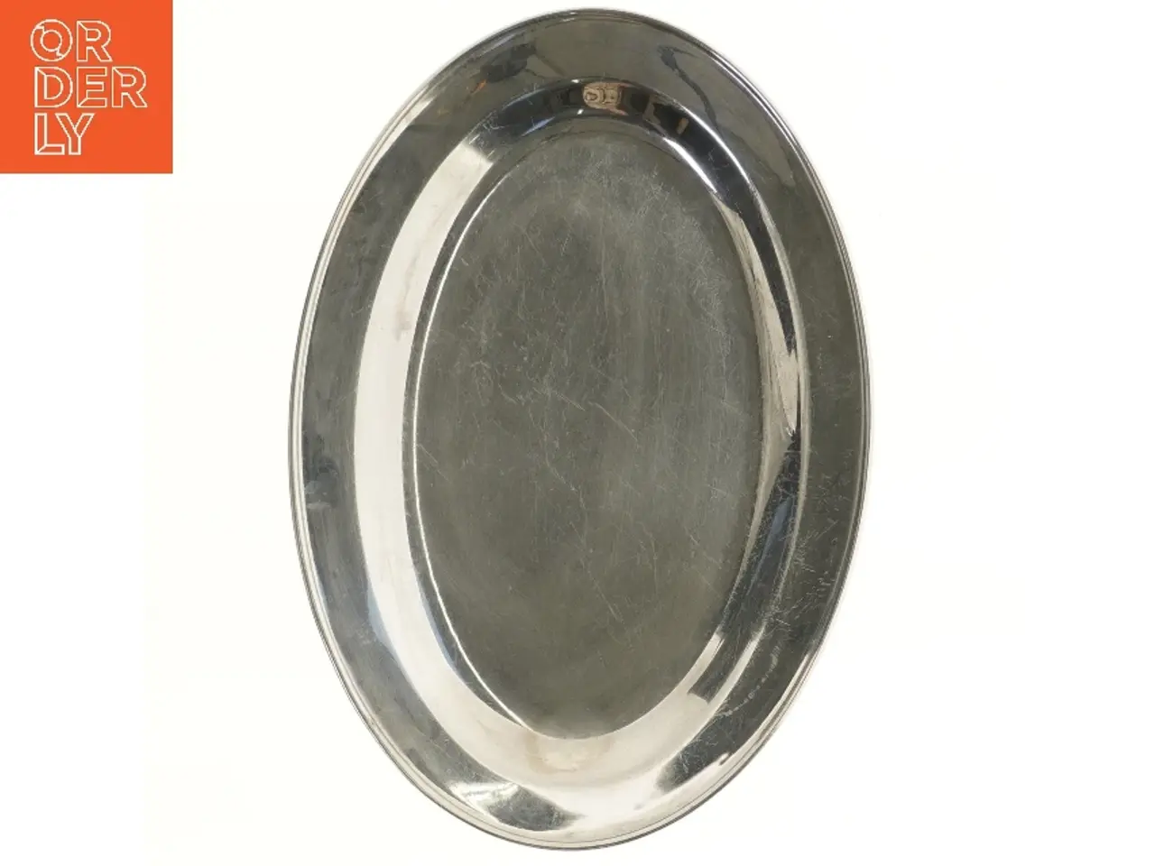 Billede 3 - Ovalt serveringsfad i metal (str. 27,5x40 cm)