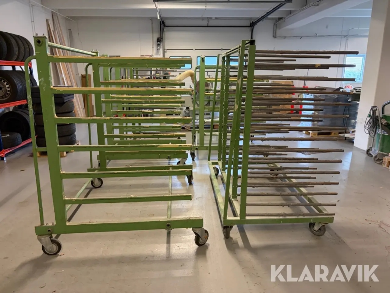 Billede 7 - Transport/tørrevogn 5 styk blandet størrelser.